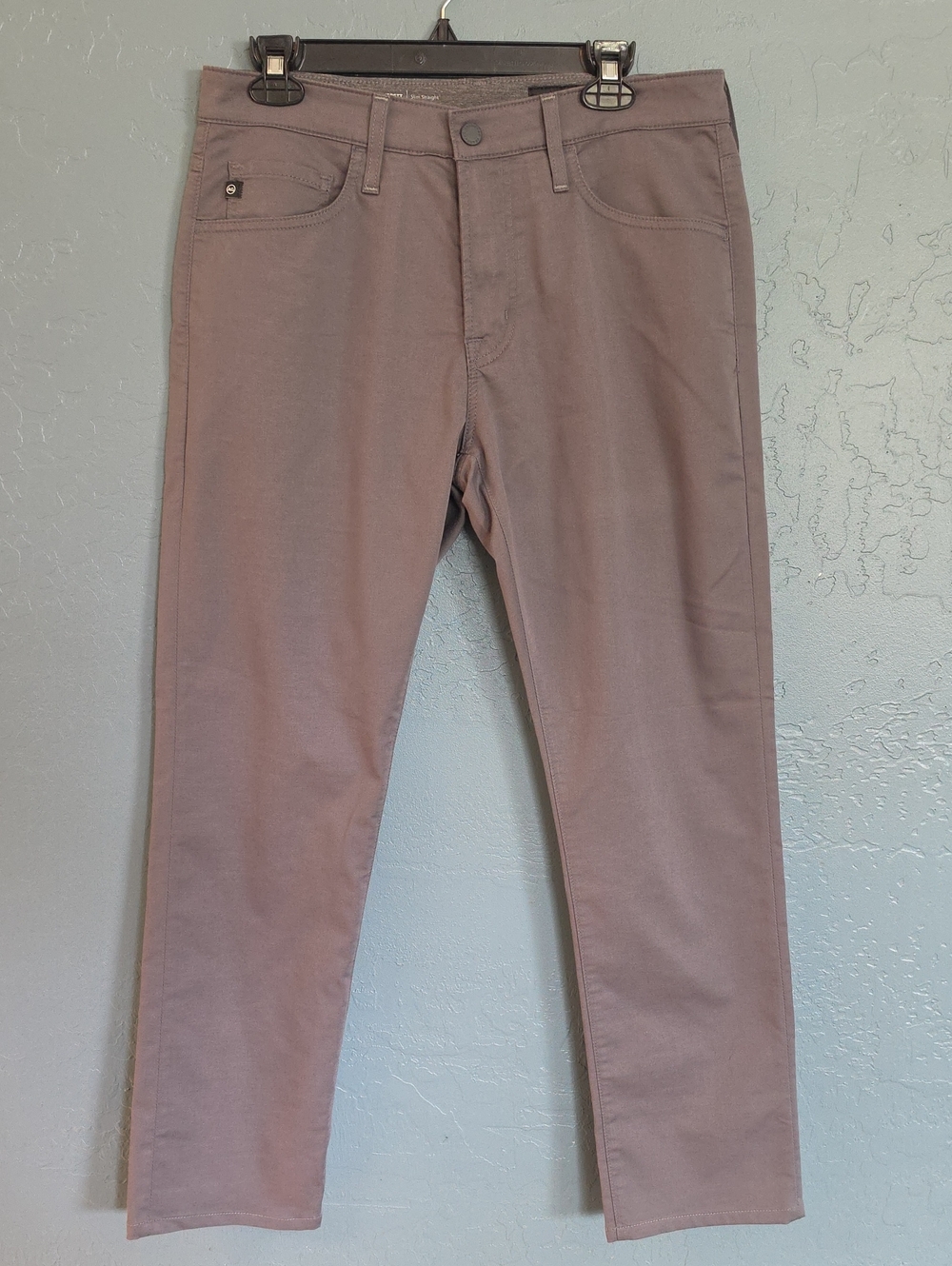 Ag Adriano Goldschmied Everett Slim Straight Chinos in Light Grey